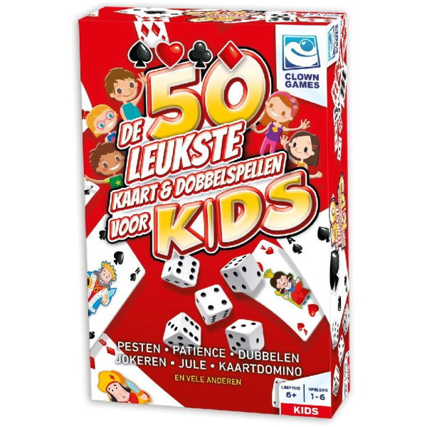 Clown Games Kids 50 Kaart&Dobbel Spellen - Afbeelding 1