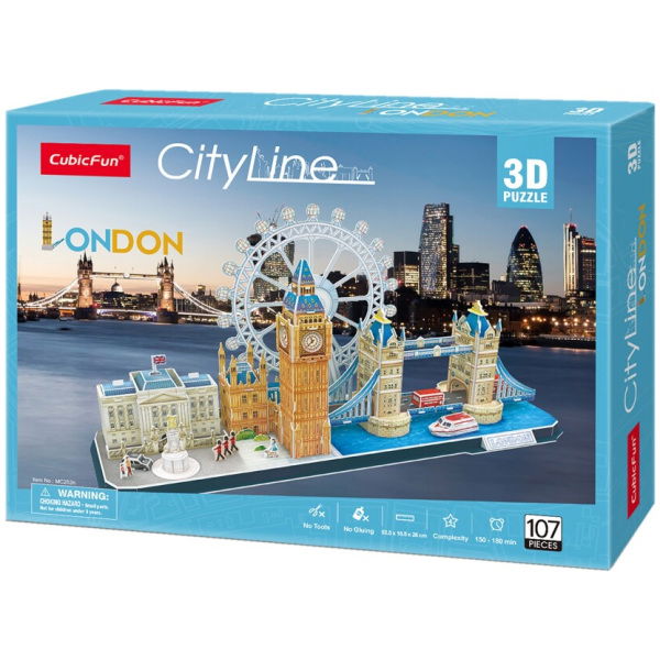 Cubic Fun City Line 3D Puzzel Londen 107 Stukjes - Afbeelding 3