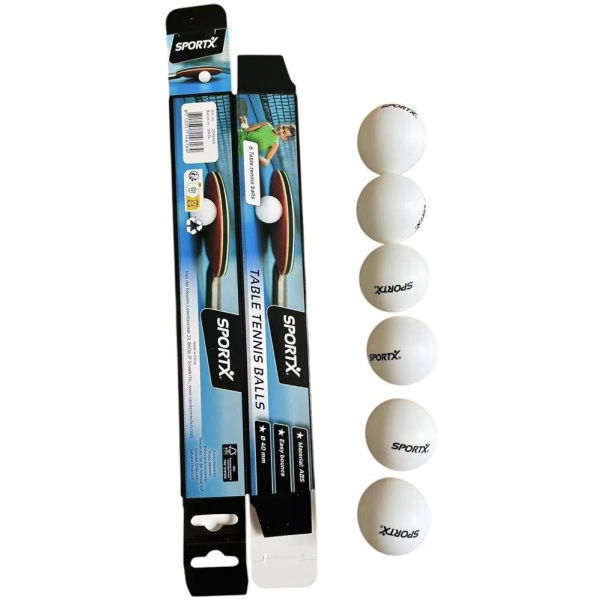 Sportx Tafeltennisballen 6 Stuks Wit - Afbeelding 2