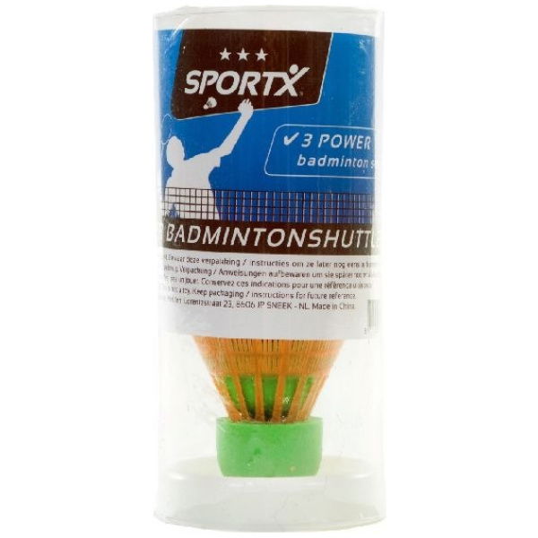 Sportx Power Badmintonshuttles 3Stuks - Afbeelding 1
