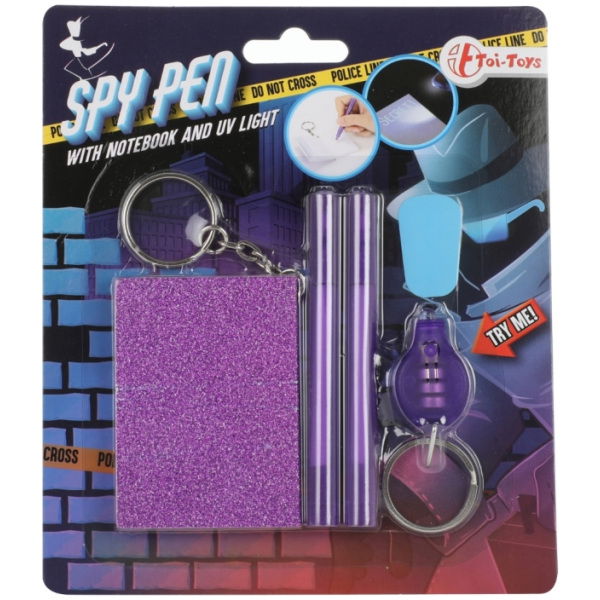Toi-Toys Spy Pen Geheim Notitieboekje + 2 Pennen En Lampje - Afbeelding 1