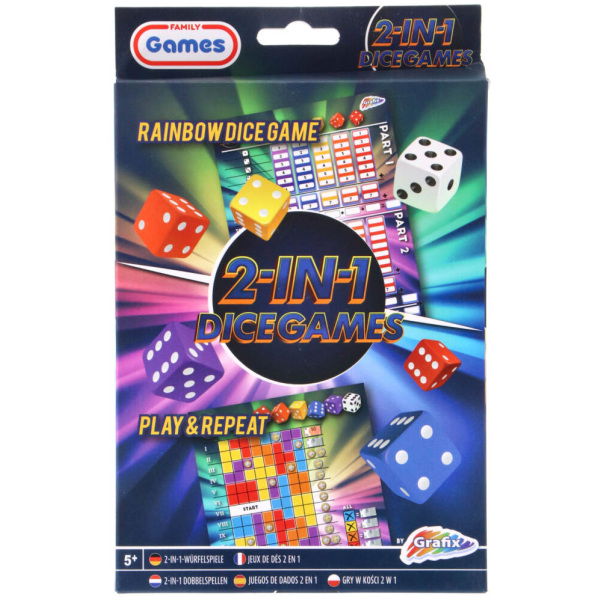 Grafix 2In1 Dobbelspel Regenboog + Speel En Herhaal - Afbeelding 1
