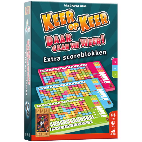 999 Games Keer Op Keer Level 5-7 Scoreblokken 3 Stuks - Afbeelding 1