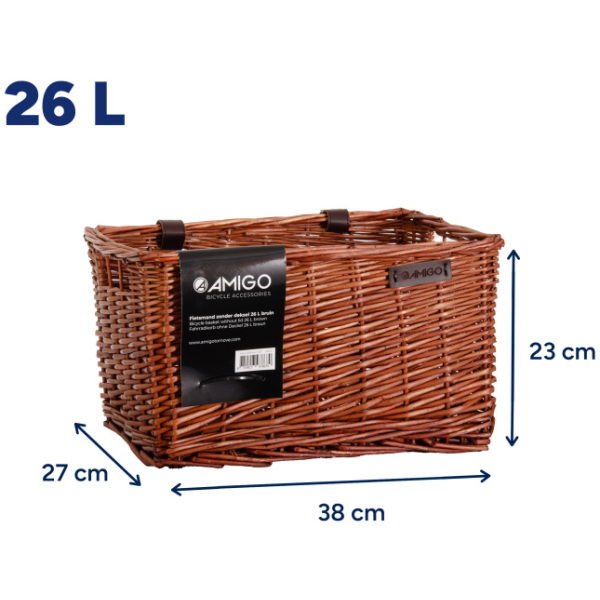 Amigo Fietsmand 26 Liter Riet - Afbeelding 2