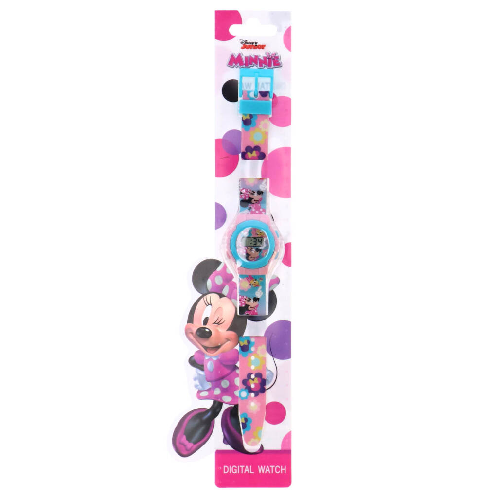 0030506566779_0.jpg Disney Minnie Mouse Led Horloge Roze - Afbeelding 1