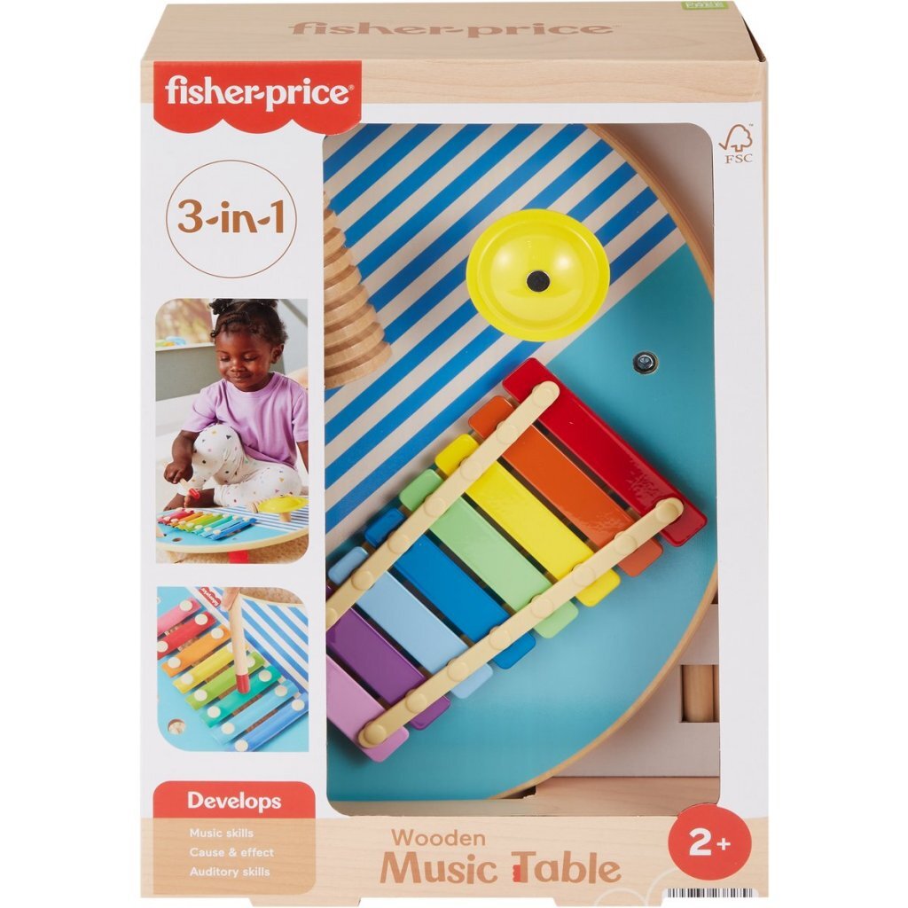 0194735238279_1.jpg Fisher Price Houten Muziektafel - Afbeelding 1