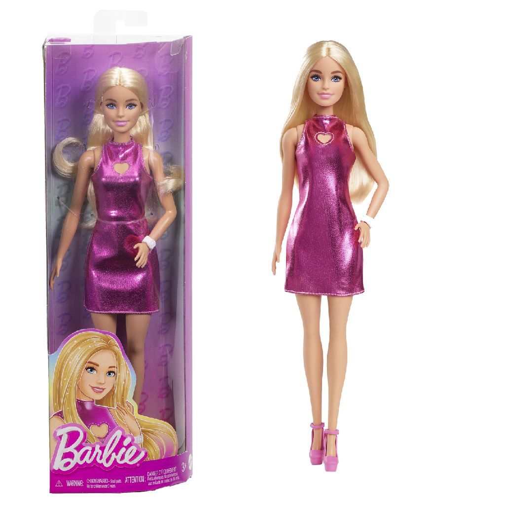 0194735255658_0.jpg Barbie Fashionista Pink Dress - Afbeelding 1