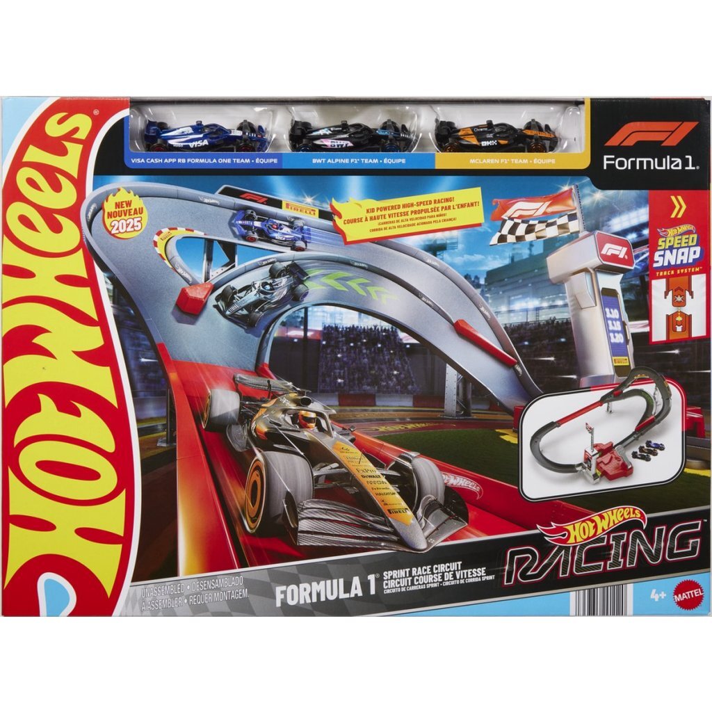 0194735291120_1.jpg Mattel Hot Wheels Racing Hero Starter Trackset - Afbeelding 1