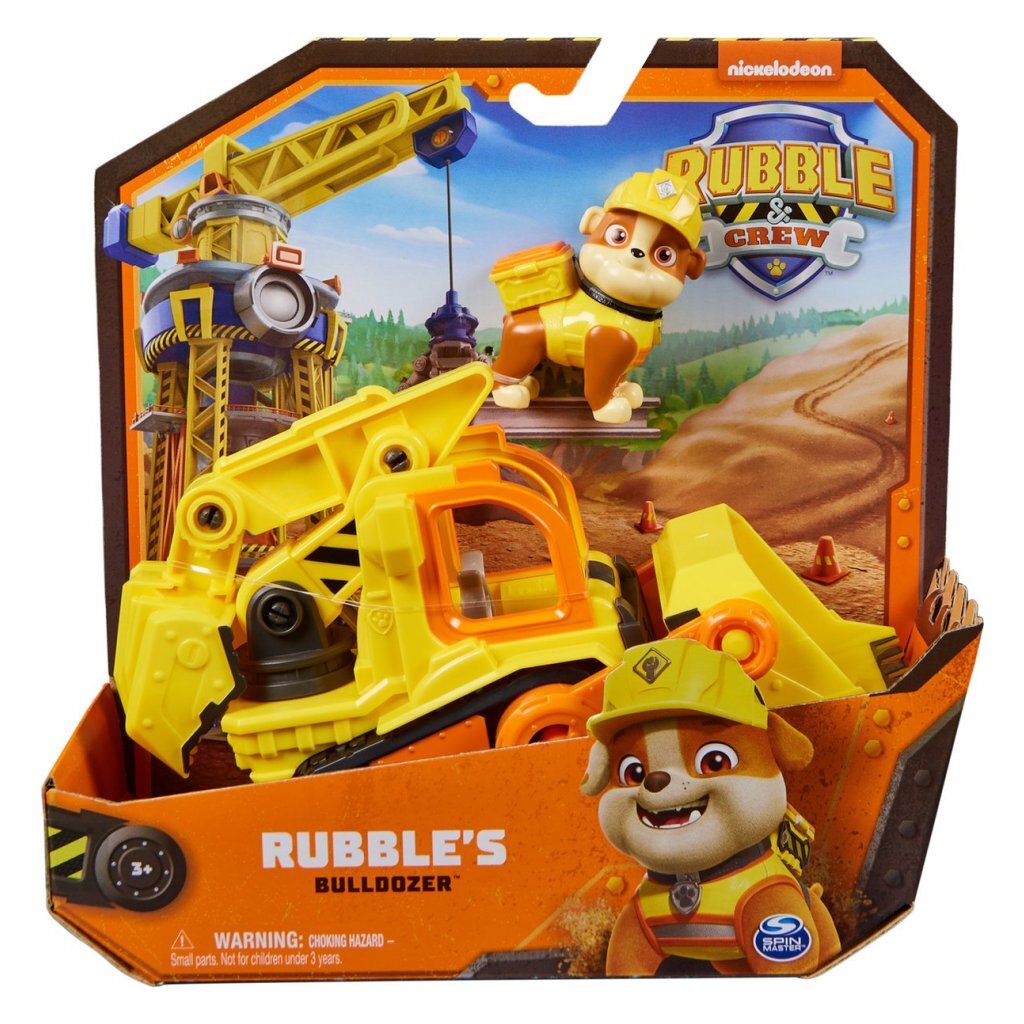 0778988456484_1.jpg Paw Patrol Rubble &Amp; Crew Rubble&Rsquo;S Bulldozer + Figuur - Afbeelding 1