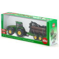 Siku 1954 John Deere 8430 Tractor Met Boomstamaanhangwagen - Afbeelding 2