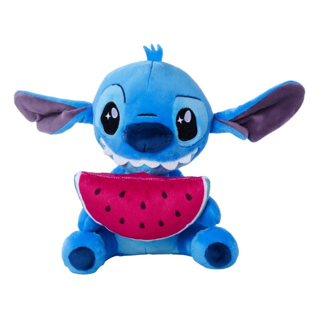 5400868031331_1.jpg Disney Stitch Knuffel Stitch Met Watermeloen 25 Cm - Afbeelding 1