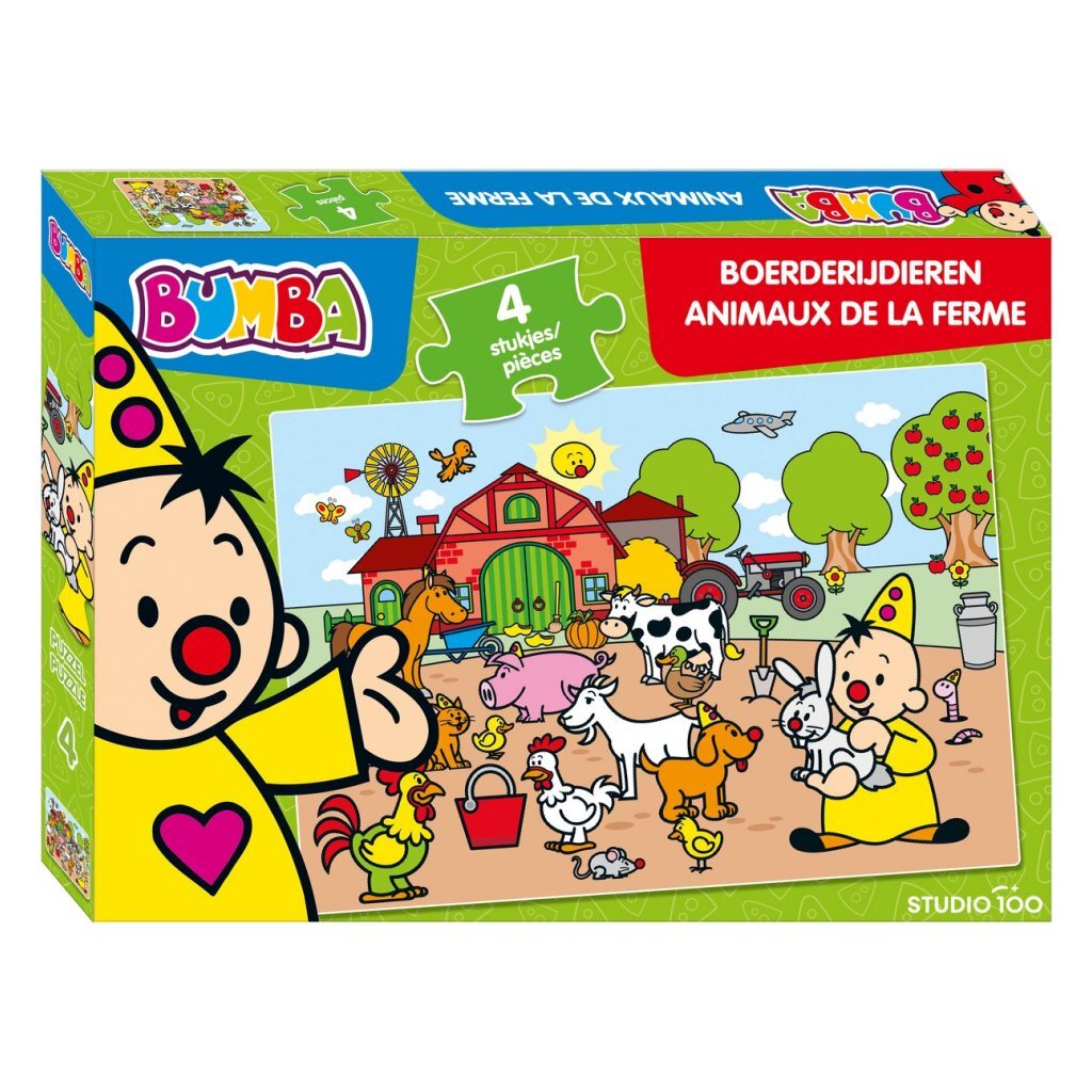 5414233253846_1.jpg Bumba Puzzel Boerderijdieren 4 Stukjes - Afbeelding 1