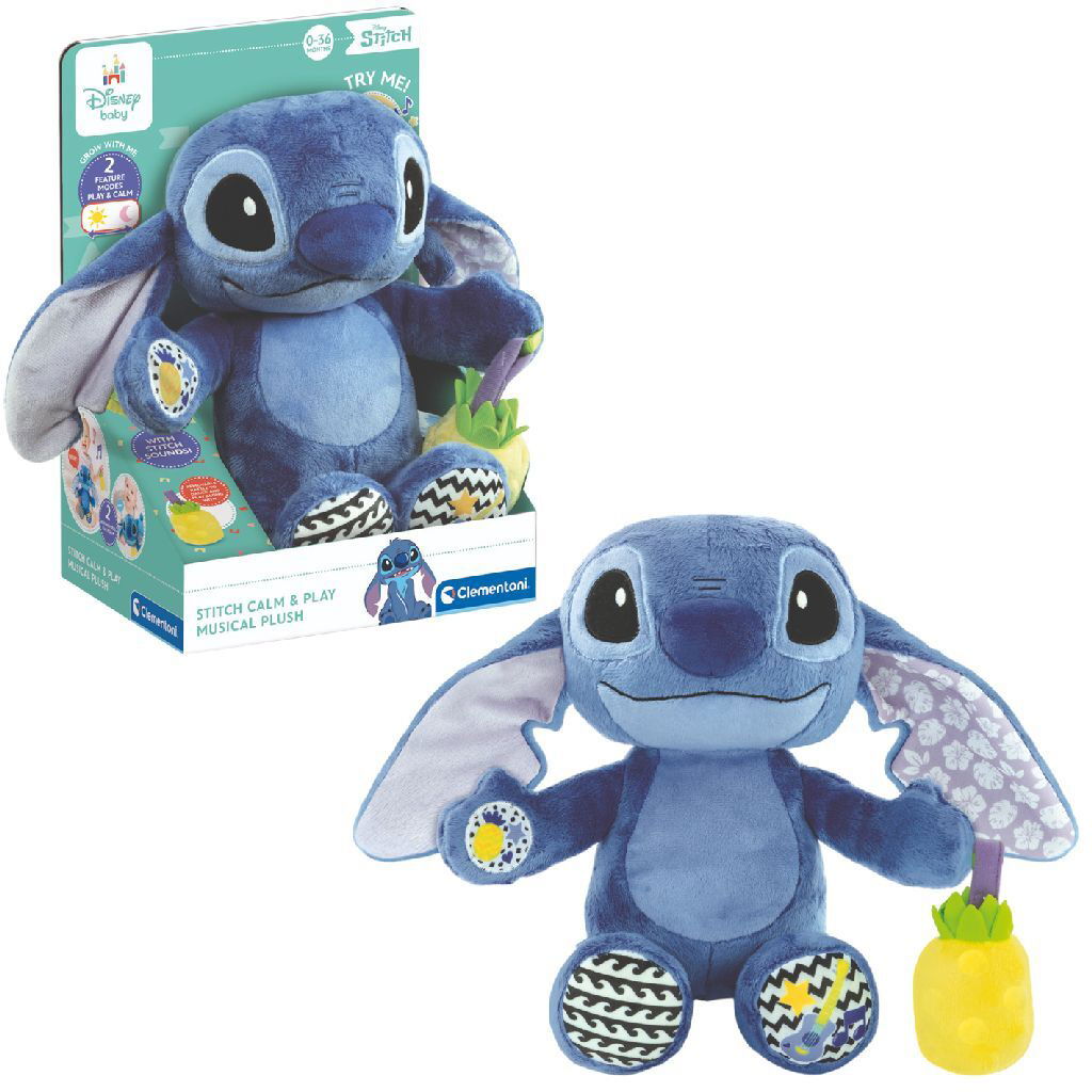 8005125179879_0.jpg Clementoni Musical Activity Knuffel Disney Stitch + Geluid - Afbeelding 1