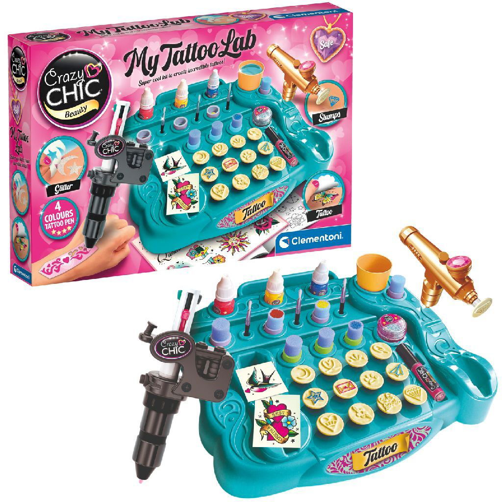 8005125182602_0.jpg Clementoni Crazy Chic Tattoo Studio - Afbeelding 1
