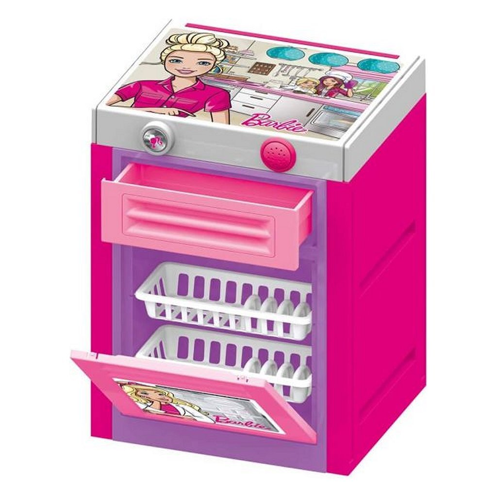 8690089016126_1.jpg Dolu Barbie Vaatwasser + Geluid Roze - Afbeelding 1