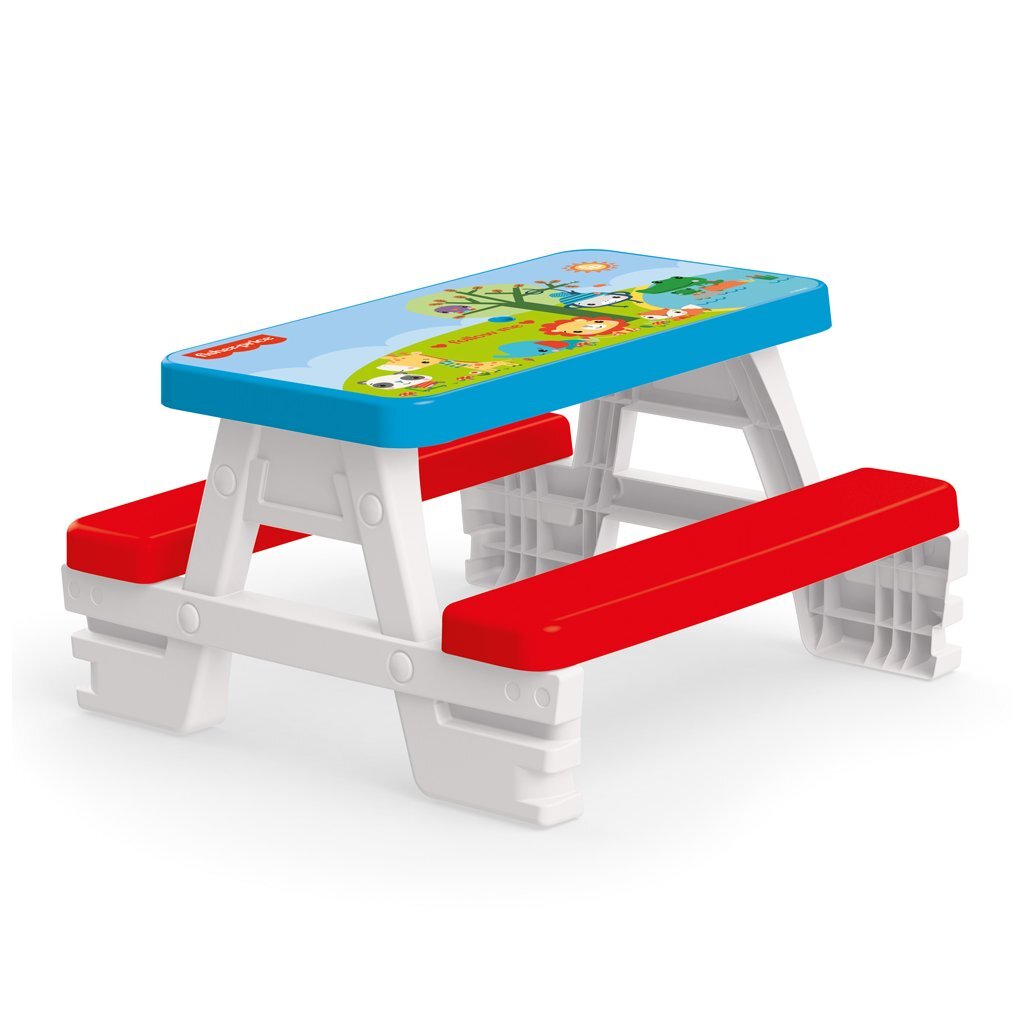 8690089018380_1.jpg Dolu Fisher Price Picknicktafel Rood/Wit/Blauw - Afbeelding 1