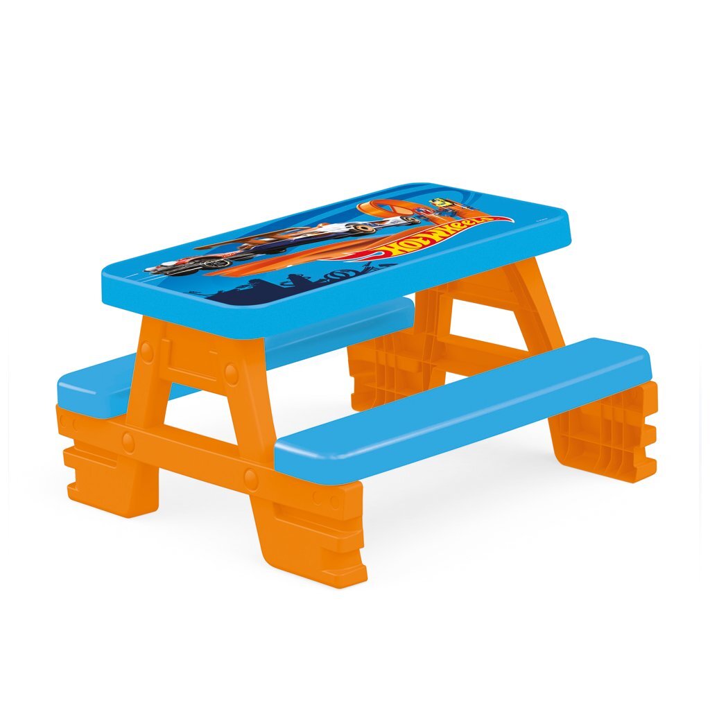 8690089023087_1.jpg Dolu Hot Wheels Picknicktafel Blauw/Oranje - Afbeelding 1