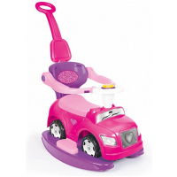 Dolu Eenhoorn Loopauto Met Duwstang Roze