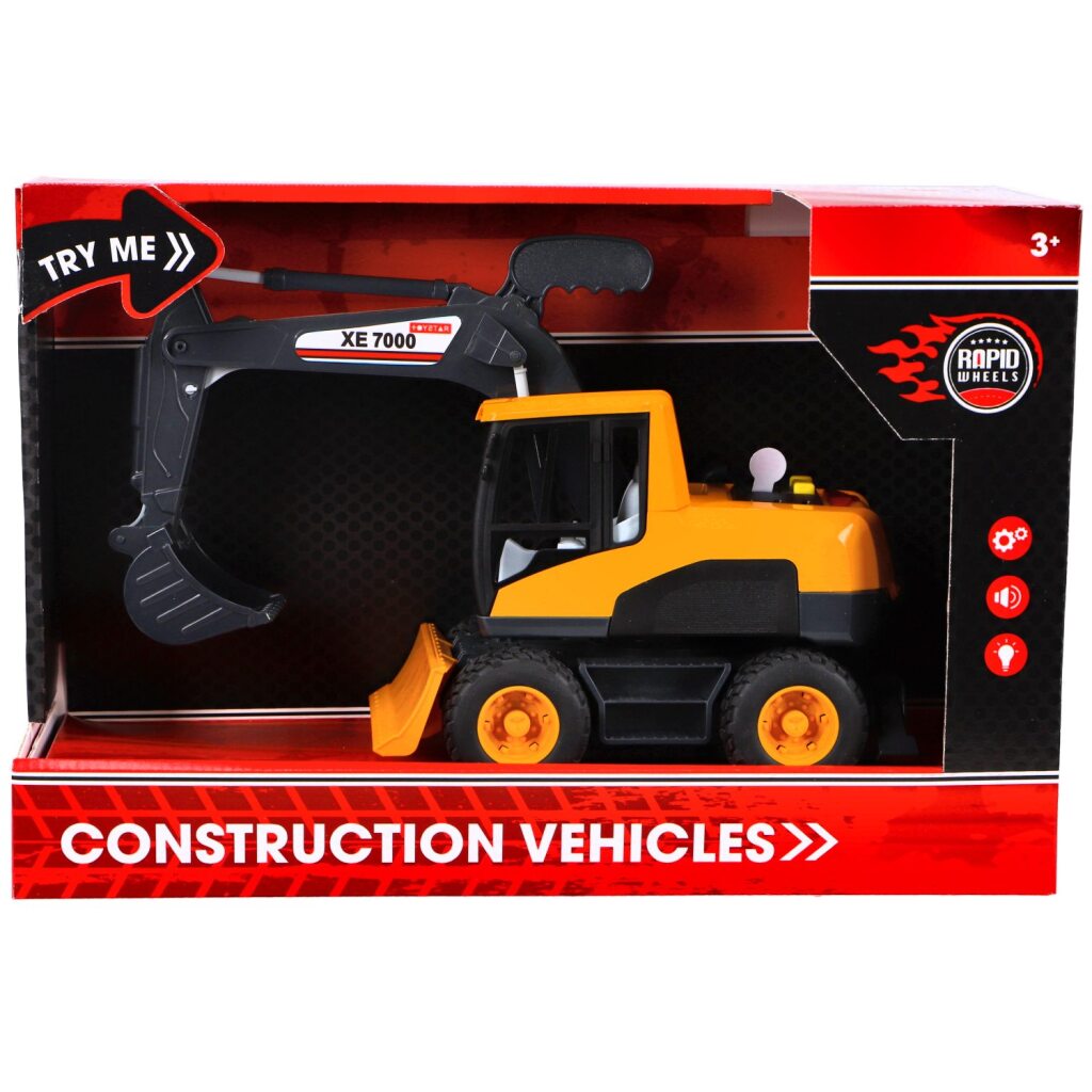 8710124144987_0.jpg Rapid Wheels Graafmachine + Licht En Geluid - Afbeelding 1