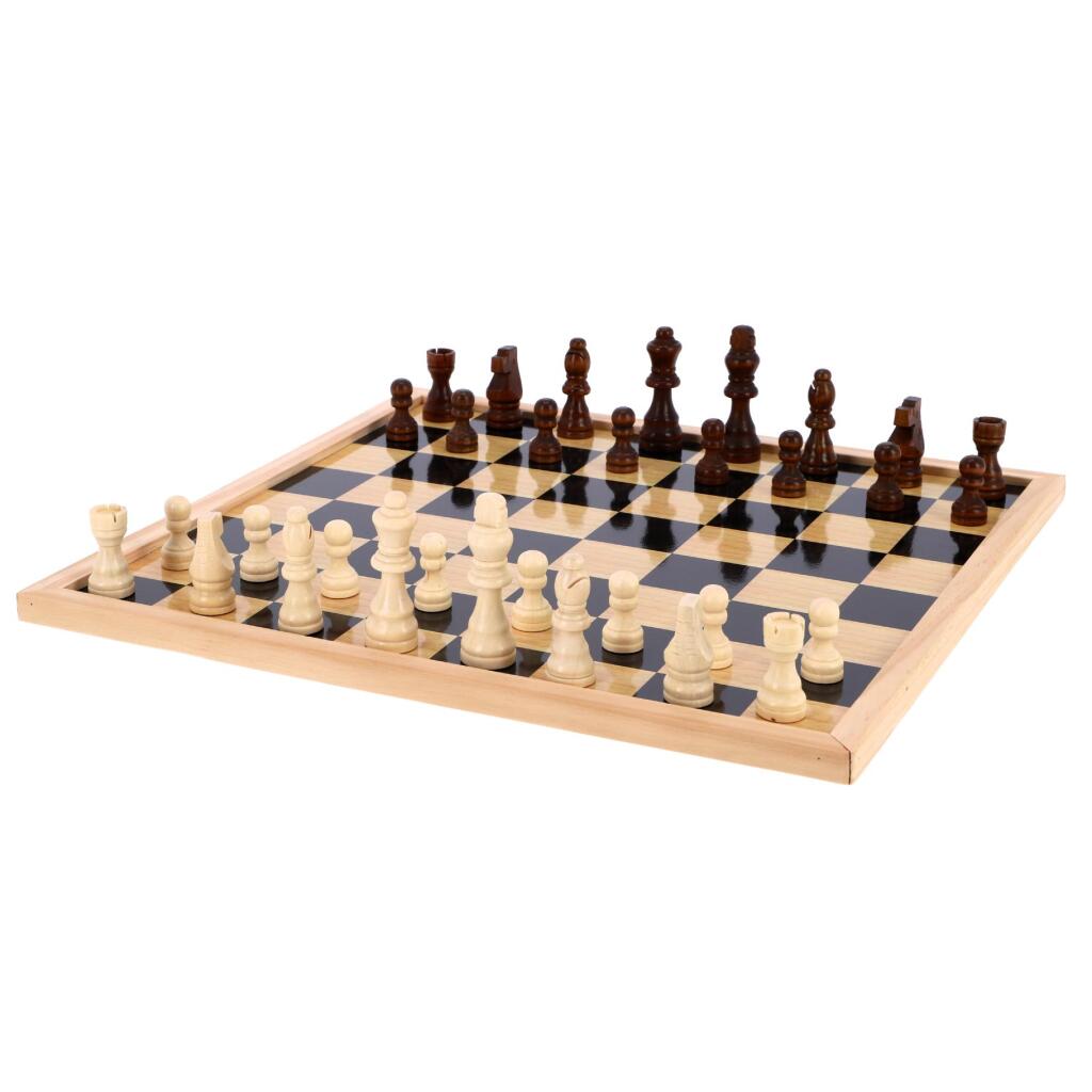 8710124152470_0.jpg Overige Merken Houten Dam-Schaakbord 40X40 Cm - Afbeelding 1