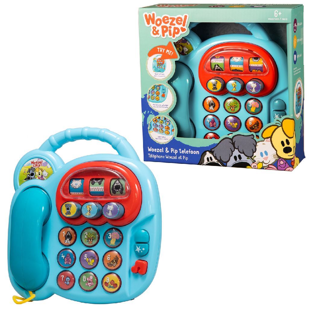 8712051096018_0.jpg Woezel En Pip Rubo Toys Woezel En Pip Telefoon Met Geluid - Afbeelding 1