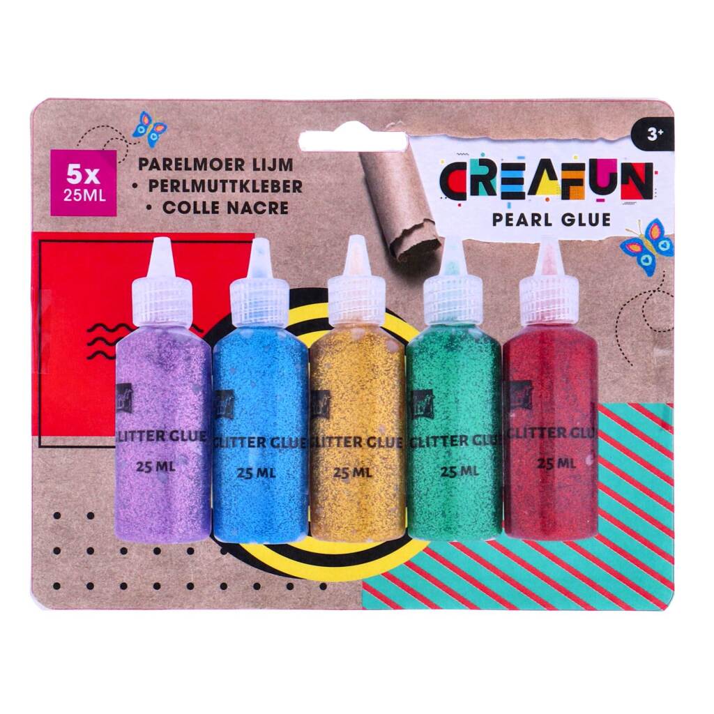 8715427137537_0.jpg Creafun Lijm Parelmoer 5X25 Ml - Afbeelding 1
