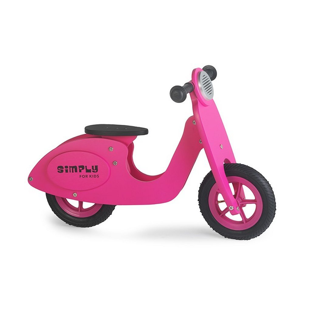 8717278836041_1.jpg Simply For Kids Houten Loopscooter Roze - Afbeelding 1