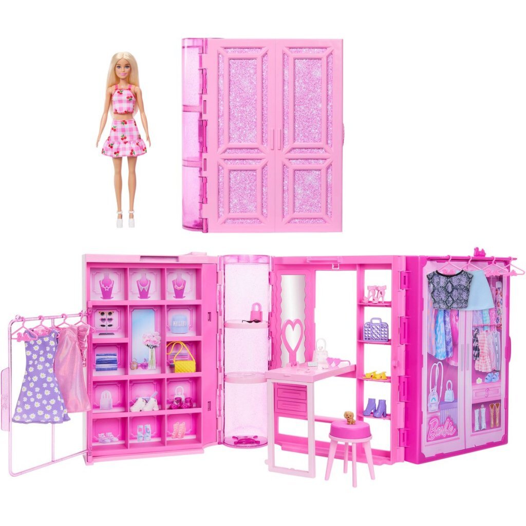 0194735227396_1.jpg Barbie Super Kledingkast Speelset - Afbeelding 1