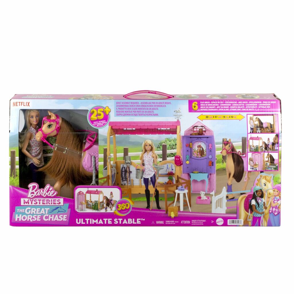 0194735230976_0.jpg Barbie The Great Horse Chase Stal - Afbeelding 1