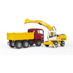Bruder 2751 Man Tga Kiepauto Met Liebherr Graafmachine
