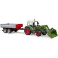 Bruder 02182 Fendt Vario 211 Met Voorlader + Zijwandaanhanger