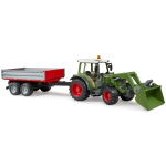 Bruder 02182 Fendt Vario 211 Met Voorlader + Zijwandaanhanger