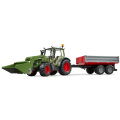 Bruder 02182 Fendt Vario 211 Met Voorlader + Zijwandaanhanger - Afbeelding 2