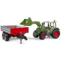 Bruder 02182 Fendt Vario 211 Met Voorlader + Zijwandaanhanger - Afbeelding 4
