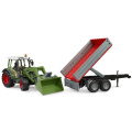 Bruder 02182 Fendt Vario 211 Met Voorlader + Zijwandaanhanger - Afbeelding 5