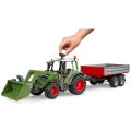 Bruder 02182 Fendt Vario 211 Met Voorlader + Zijwandaanhanger - Afbeelding 6