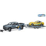 Bruder 02504 Ram Power Wagon En Roadster Bruder Racing Team + Figuur 1:16