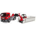 Bruder 03624 Man Vrachtwagen Met Afrolcontainer + Schaeff Minigraafmachine - Afbeelding 5