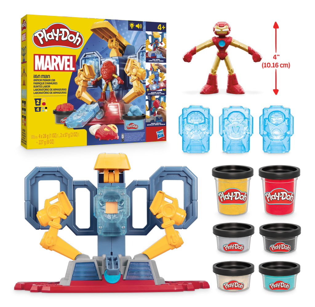 5010996257680_1.jpg Play-Doh Iron Man Armor Maker Lab - Afbeelding 1