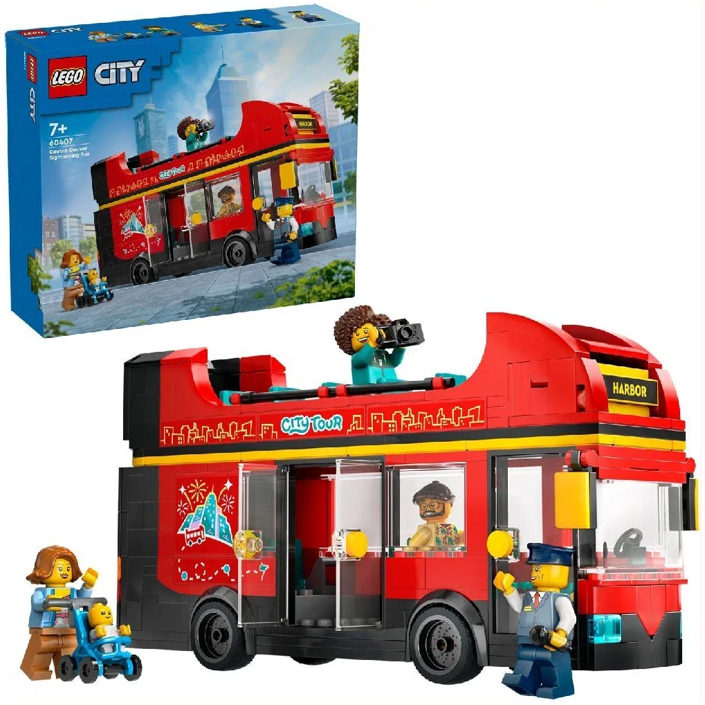 5702017582894_0.jpg Lego 60407 City Great Vehicles Rode Dubbeldekker - Afbeelding 1