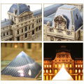 Cubic Fun 3D Puzzel The Louvre + Led Verlichting 137 Stukjes - Afbeelding 3