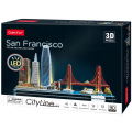 Cubic Fun 3D Puzzel City Line San Francisco + Led Verlichting 90 Stukjes - Afbeelding 4