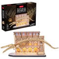 Cubic Fun Houten Led 3D Puzzel Natural Museum Blauwe Vinvis 222 Stukjes