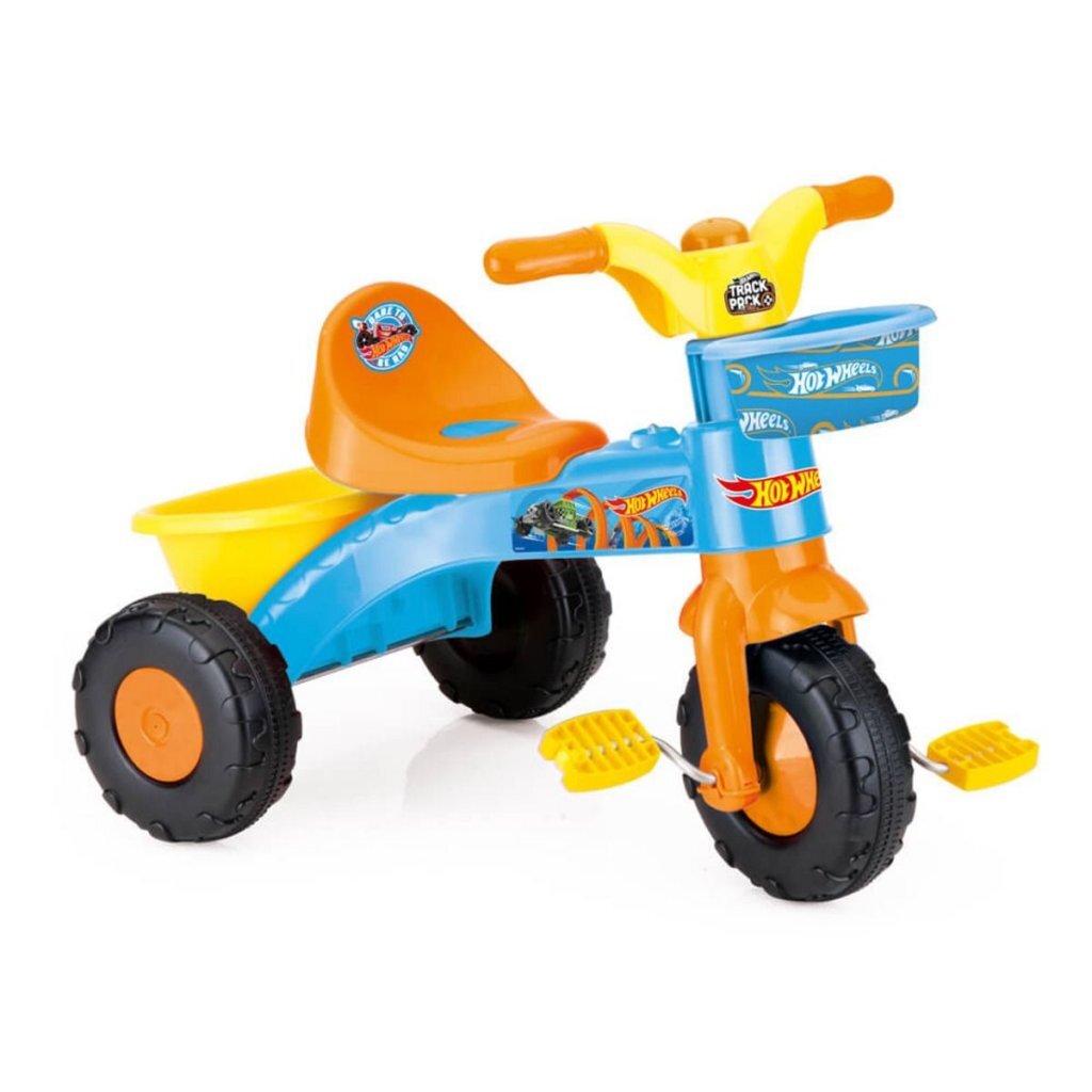 8690089023063_1.jpg Dolu Hot Wheels Driewieler + Geluid 50X64X46 Cm Oranje/Blauw/Geel - Afbeelding 1