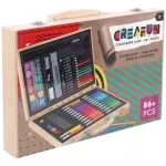 Creafun Houten Kleurkoffer 86-Delig